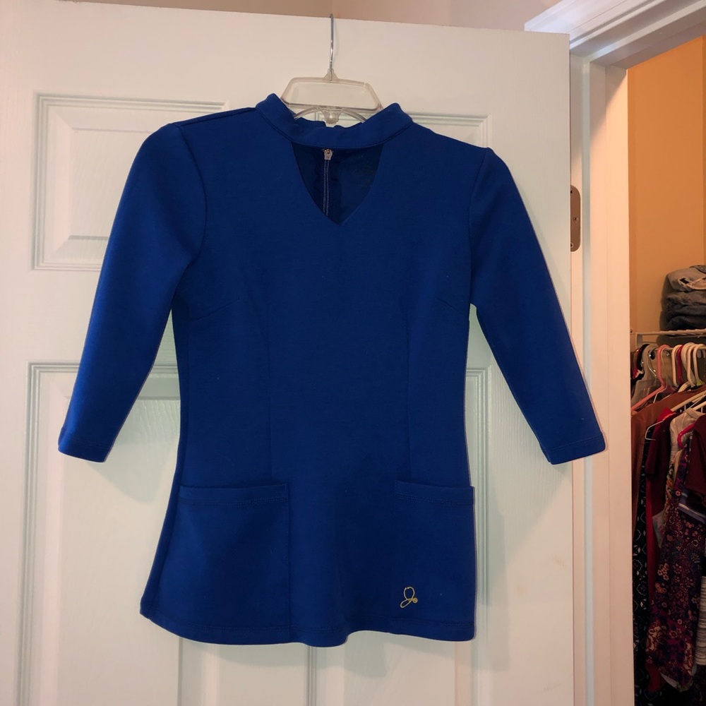 Jaanuu Mock Neck Scrub Top